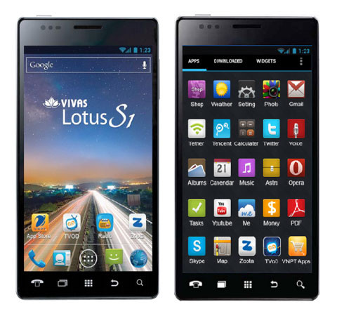 VNPT giới thiệu smartphone mới Vivas Lotus S1. Thiết kế lịch lãm và khỏe khoắn, chịu được sự va đập mạnh cũng là một trong những điểm hấp dẫn của sản phẩm này. Bên cạnh đó, màn hình rộng đến 5 inch, bộ vi xử lý tốc độ 1 Ghz, ram 512 Mb, bộ nhớ trong 4Gb cho khả năng hoạt động mượt mà, giúp người dung trải nghiệm tuyệt vời khi lướt web tốc độ cao và sử dụng các ứng dụng giải trí. Máy cũng được trang bị khe cắm thẻ nhớ Micro SD có dung lượng tối đa 32 Gb.