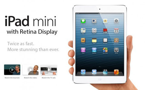 iPad mini màn hình Retina có kích thước bằng iPad mini. Công ty nghiên cứu thị trường, người có vẻ như đã được tận mắt chứng kiến dây chuyền sản xuất iPad mini màn hình retina cho biết kích thước của iPad mini mới bằng iPad mini cũ. Điều này đồng nghĩa với việc iPad mini retina có thể sẽ được ra mắt vào tháng 9, đồng thời điểm với iPhone 5S.