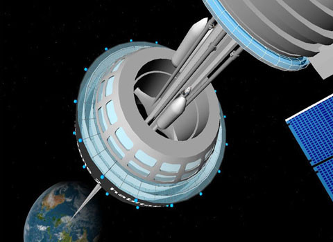 Cầu thang vũ trụ. Những chiếc cầu thang này sẽ sử dụng dây cáp được sản xuất bằng công nghệ nano. Mục đích chính của chúng là đưa con người lên vũ trụ một cách trực tiếp.