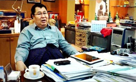Trùm bất động sản Khin Shwe.