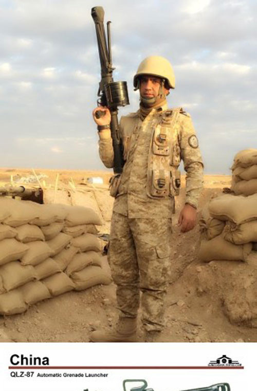 Thiết kế QLZ-87 "trên tay" binh sĩ người Kurd.