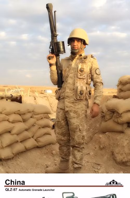Thiết kế QLZ-87 "trên tay" binh sĩ người Kurd.