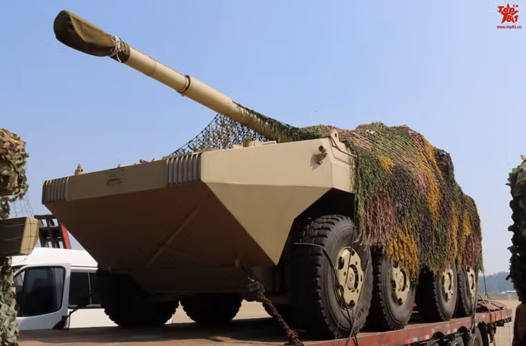 Một loại pháo tự hành không rõ kiểu loại.