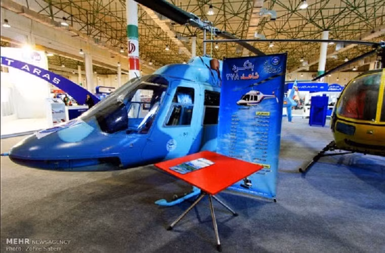 Lực lượng Vệ binh Cách mạng Iran cũng mang đến Kish Airshow 2014 lần này mẫu trực thăng hạng nhẹ Shahed 278.