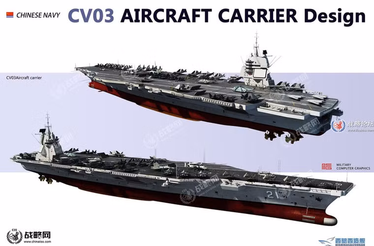 Vì là sản phẩm của trí tưởng tượng nên CV-03 được trang bị vũ khí không tưởng, ví dụ như có thể phóng được cả vệ tinh trinh sát, bắn được nhiều loại tên lửa với bệ phóng thẳng đứng 32 ống.