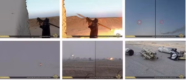 Các bức ảnh ghi lại quá trình bắn hạ trực thăng Mi-35 bằng tên lửa FN-6.