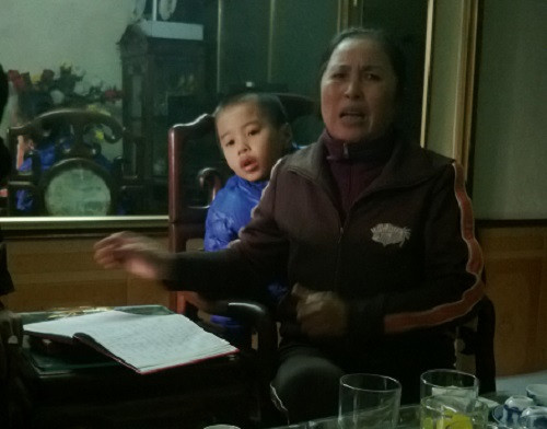 Bà Vụ Thị Cải, người môi giới trong việc mua bán đất giữa kiều nữ N. với gia đình bà Đào Thị Tuyết.