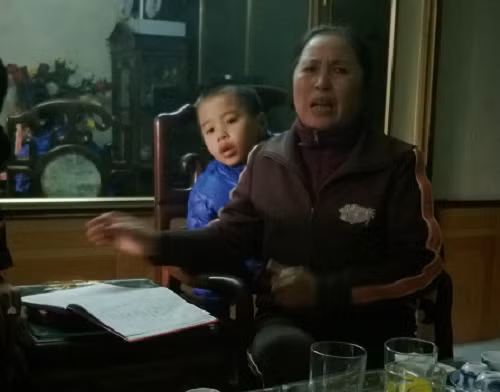 Bà Vụ Thị Cải, người môi giới trong việc mua bán đất giữa kiều nữ N. với gia đình bà Đào Thị Tuyết.