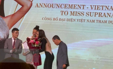 Kim Duyen chinh thuc dai dien Viet Nam tham du Hoa hau Sieu quoc gia