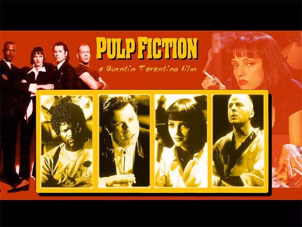 Phim Pulp Fiction của đạo diễn Quentin Tarantino được xây dựng trên nhiều sự “trái khoáy”. Nó là một tập hợp các câu chuyện rời rạc, tào lao mà lại vô cùng gắn kết, phá vỡ rất nhiều trật tự của điện ảnh đặc biệt khi nói về thế giới tội phạm nước Mỹ nhưng hoàn toàn không có tuyến nhân vật đại diện cho phe chính nghĩa và không thể bỏ qua phần hội thoại gồm nhiều những câu chuyện tào lao và có phần bậy bạ.