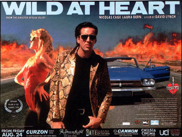 Là một trong những bộ phim gây tranh cãi nhất của David Lynch, Wild At Heart kể về cặp tình nhân trẻ Sailor (Nicolas Cage) và Luna (Laura Dern) trốn chạy khỏi mẹ của Luna, bà Marietta. Nhưng Marietta không đầu hàng, bà ta thuê một nhóm sát thủ đi truy sát Sailor và mang Luna về.