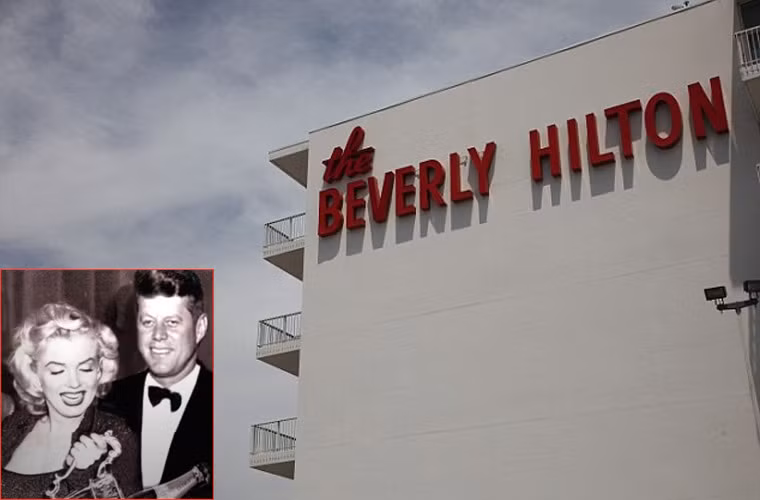 Khách sạn Beverly Hilton, Beverly Hills được cho là nơi tổng thống John F. Kennedy bắt đầu cuộc tình vụng trộm với ngôi sao điện ảnh Marilyn Monroe.
