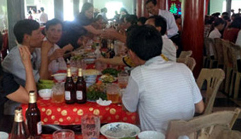 Nhà hàng Thanh Còi nơi tổ chức tiệc cưới cho con trai bà Nương. Ảnh: Dân Việt