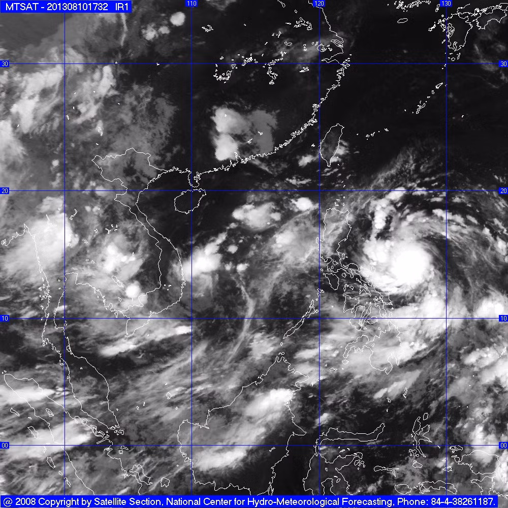 Ảnh mây vệ tinh: nchmf.gov.vn