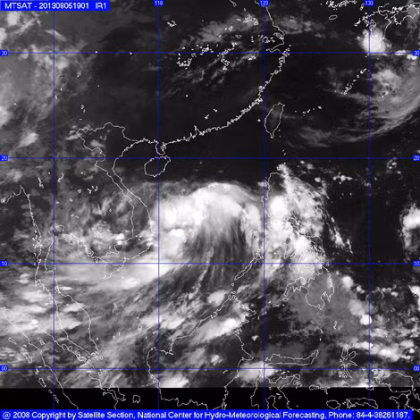 Ảnh mây vệ tinh: nchmf.gov.vn