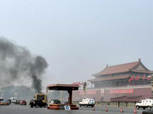 Vụ tấn công khủng bố tại quảng trường Thiên An Môn ngày28/10. Ảnh: Reuters