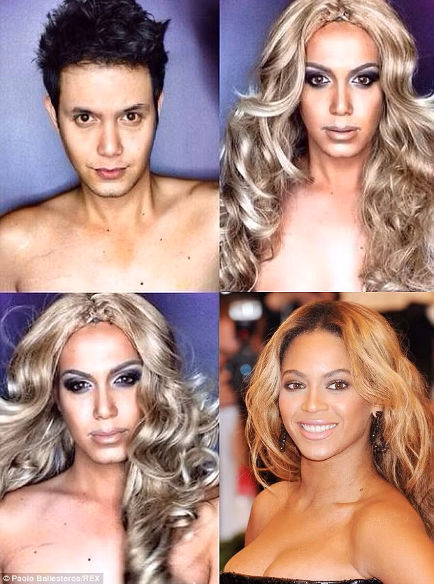 Beyonce với mái tóc vàng quyến rũ.