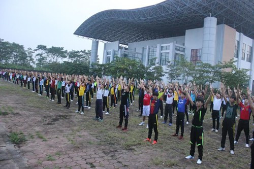 Giờ thể dục buổi sáng.