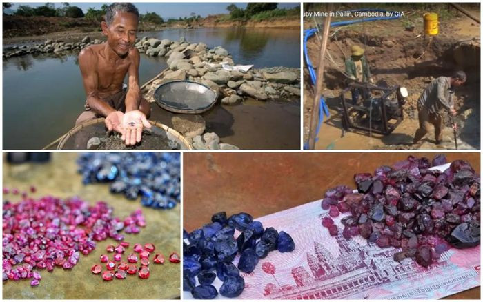 Ôm giấc mộng đổi đời, người dân đổ xô đào đá quý ở Campuchia Om giac mong doi doi, nguoi dan do xo dao da quy o Campuchia