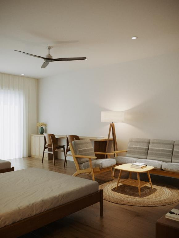 Phòng ngủ tối giản mà ấm cúng