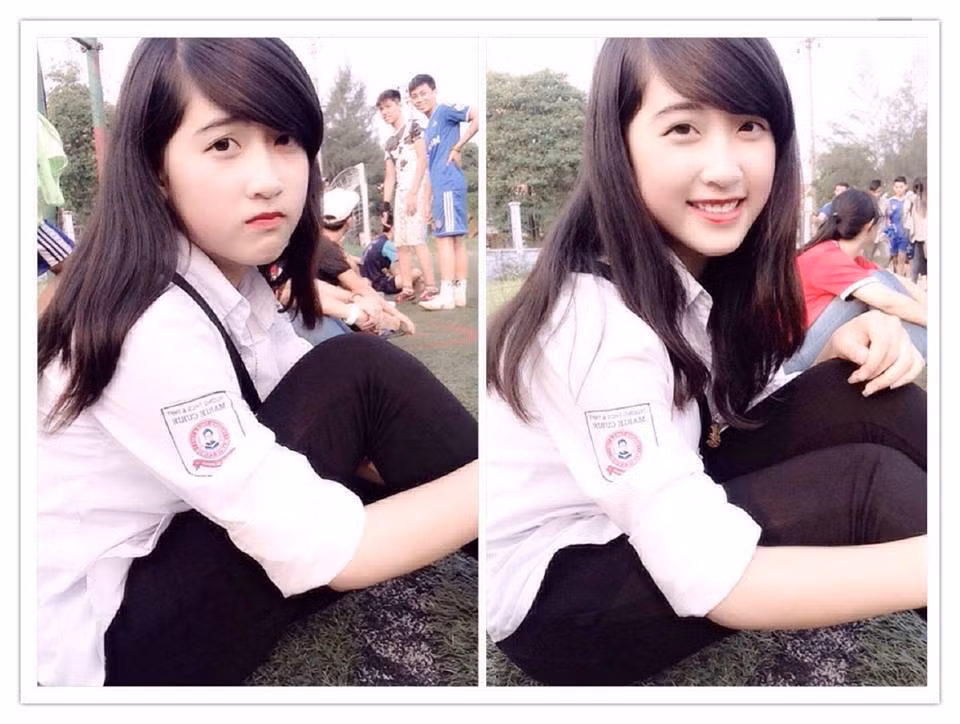 Cô bạn nữ sinh trường THPT Marie Curie gây ấn tượng mạnh bởi gương mặt bầu bĩnh, xinh đẹp như búp bê và tính tình cởi mở, vui vẻ, đặc biệt rất hay cười.