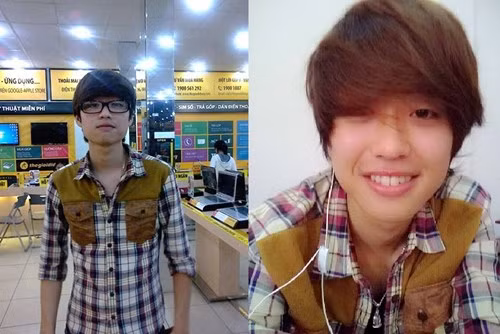 Chàng sinh viên giả gái cực giống này là Võ Đức Huy, hiện đang theo học ngành Sư phạm Mỹ thuật tại trường Đại học Sài Gòn. Được biết, trong một buổi cắm trại với bạn bè cùng lớp, trong phần văn nghệ, để phục vụ cho một tiết mục với nội dung về lịch sử, quay về quá khứ của nước Việt, Đức Huy đã phải hóa trang thành con gái để diễn xuất.