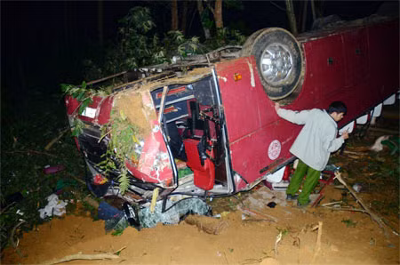 Hiện trường vụ tai nạn (Ảnh Báo Lào Cai).