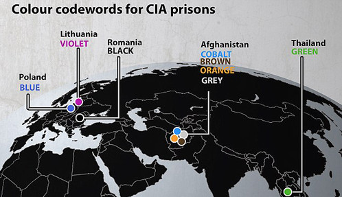 Những nơi CIA đặt các trung tâm thẩm vấn trên thế giới.