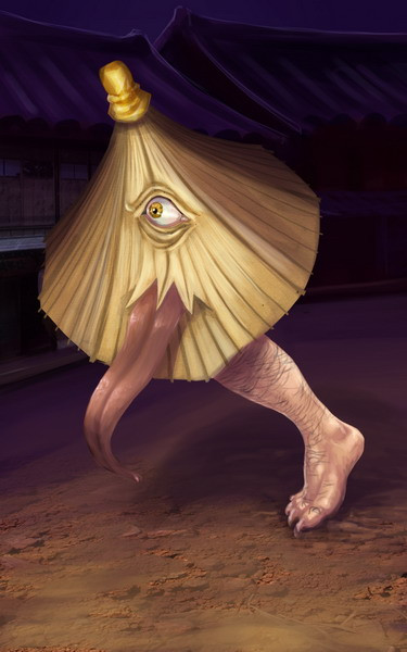 Karakasa, còn gọi là Kasa Obake là con ma có nguồn gốc từ những chiếc ô “thành tinh” có tuổi đời trên 100 năm. Chúng có hình dáng một chiếc ô kiểu truyền thống, với phần cán là một chiếc chân người, trên thân ô có một mắt, một miệng với cái lưỡi đỏ lòm thè ra. Con ma này thường lừa gạt và dọa dẫm con người, nhưng cũng rất thích chơi đùa với bất cứ ai.