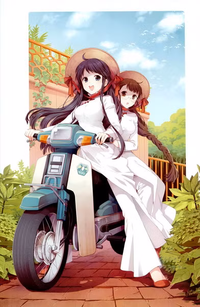 Có thể tìm thấy hình ảnh tà áo dài Việt Nam trên nhiều trang mạng quốc tế lớn dành cho những người thích vẽ anime.