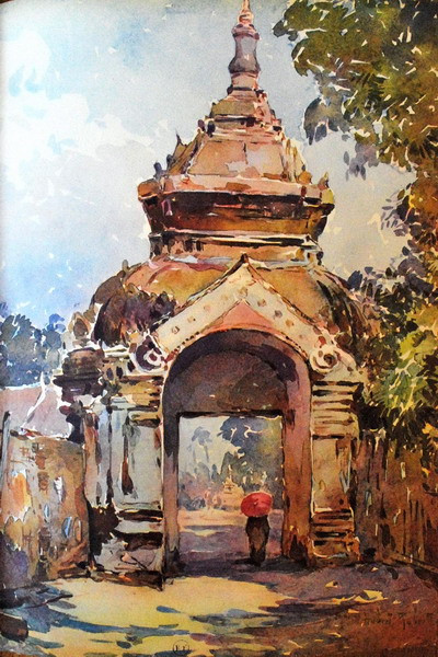 Chùa tháp ở Lào.