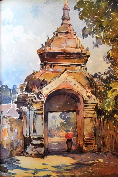 Chùa tháp ở Lào.