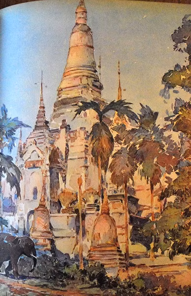 Chùa tháp ở Lào.