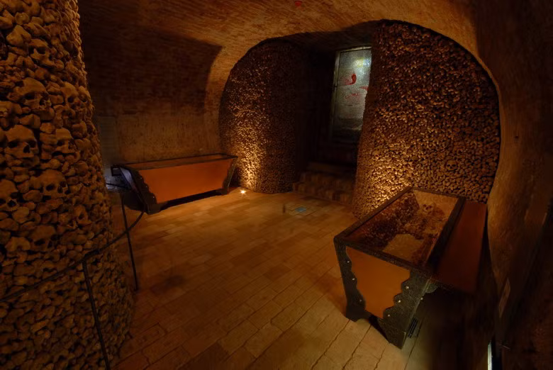 Các bộ hài cốt của hầm mộ Brno có nguồn gốc chủ yếu từ các dịch bệnh thời Trung cổ, tiếp theo là cuộc chiến Ba mươi năm và cuộc bao vây của người Thụy Điển v..v.