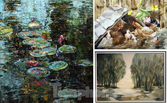 Du học sinh Mỹ đấu giá tranh để ủng hộ miền Trung lũ lụt Du hoc sinh My dau gia tranh de ung ho mien Trung lu lut