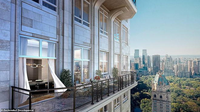 Với không gian rộng 21.000 m2 trải dài 3 tầng cao nhất tòa nhà, đây cũng là căn hộ cao cấp lớn nhất Singapore. Ảnh:Zeckendort Development.