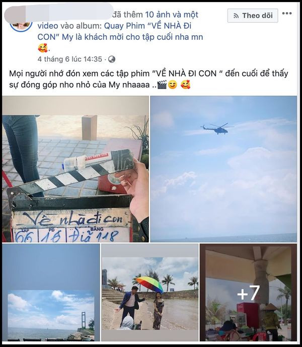 Cô nàng liên tục đăng tải hình ảnh của cảnh quay lên trang cá nhân.