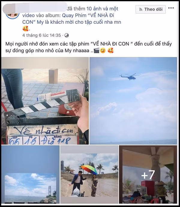 Cô nàng liên tục đăng tải hình ảnh của cảnh quay lên trang cá nhân.