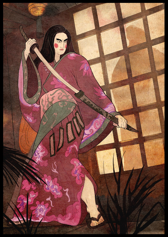 Đến cuối tiệc, tên này đưa “vũ nữ vào lều của hắn để vui vẻ”. Khi vào được bên trong, lợi dụng sự bất cẩn của kẻ địch đã say, hoàng tử Yamato đã trút bỏ trang phục cải trang và tiêu diệt hắn ngay lập tức.