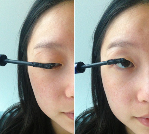 Nếu bạn có hàng mi thưa và ngắn, đừng lo, hãy chuốt mascara cả mặt trên và dưới mi để tạo độ dày và dài hơn.