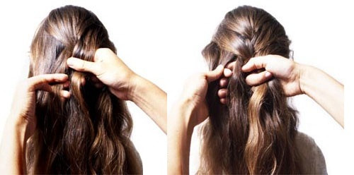 Trước khi đi ngủ, phun nước vào mái tóc để làm ẩm, tết tóc thành 1 bím hoặc nhiều bím tùy vào độ cong bạn muốn. Mở chúng ra vào sáng hôm sau, bạn sẽ có mái toc gợn song đầy quyến rũ.