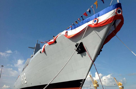 Tàu hộ vệ thế hệ mới F12 của Hải quân Myanmar.