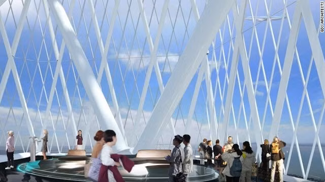 Infinity Tower của chủ yếu phục vụ hoạt động giải trí, trong đó có một đài quan sát, rạp chiếu phim, tàu lượn, công viên nước và rất nhiều nhà hàng, quầy bar.