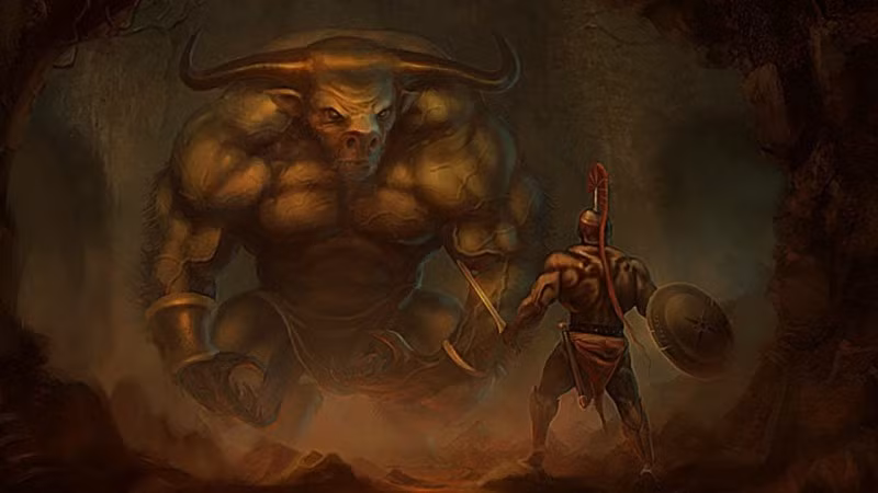 7. Minotaur: Minotaur là quái vật nửa người nửa bò. Truyền thuyết kể rằng, Minotaur là con của Pasiphae (vợ vua Minos) và bò đực Cretan Bull. Câu chuyện nổi tiếng nhất có sự xuất hiện của Minotaur trong thần thoại Hy Lạp là về hành trình anh hùng Theseus tìm cách giải cứu Ariadne khỏi mê cung ở thế giới ngầm. Người ta tin rằng, nhân vật Quái thú trong câu chuyện cổ tích nổi tiếng Người đẹp và Quái vật (Beauty and the Beast) dựa trên hình tượng của Minotaur. 