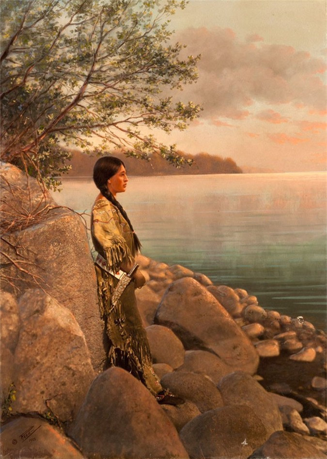 ##sc### Một thiếu nữ xinh đẹp người da đỏ. (ảnh: Bored Panda). 