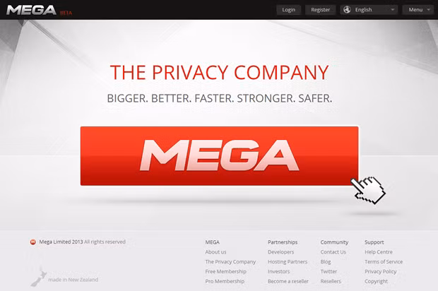 Với 50 GB dung lượng lưu trữ miễn phí, Mega đã bị cấm sử dụng bởi nó tạo điều kiện thuận lợi cho các hoạt động vi phạm bản quyền.