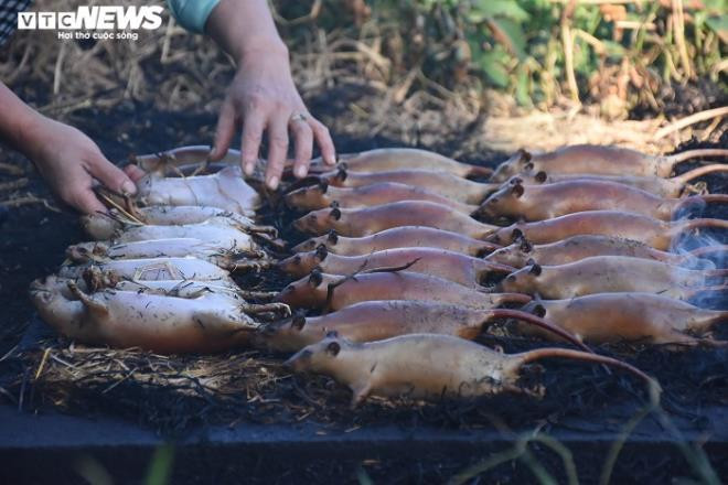 Những mẻ chuột vàng ruộm rất bắt mắt và thơm phức.