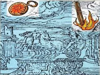 Đây là một hình vè thời Phục hưng, minh họa việc một UFO xuất hiện ở thành Rome trong cuốn sách "Prodigiorum Liber" của sử gia La Mã Julio Obsequens. Ông mô tả: "Một cái gì đó giống như một loại vũ khí, hoặc tên lửa, xuất hiện với một tiếng ồn lớn từ mặt đất bay lên trời" .