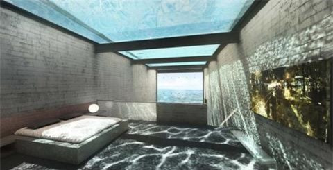 ##sc### Một tấn nước lơ lửng trên đầu không phải là lựa chọn của mọi người nhưng là một cách thiết kế vô cùng sáng tạo và độc đáo của 2 kiến trúc sư. 