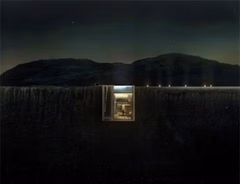  Ngôi nhà tiện nghi nằm giữa một khung cảnh thiên nhiên vô cùng hùng vĩ và rộng lớn. 